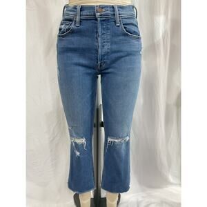Mother 'The Tripper' Blue Ankle Fray Denim Jeans Size 27